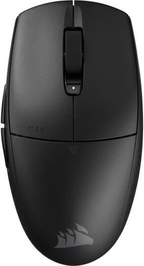Corsair M55 WIRELESS Gaming Mouse (AP), 24000 DPI Optical Sensor, 35G Acceleration, 300 IPS Tracking Speed, 6x Programmable Buttons, 2.4GHz SLIPSTREAM & Bluetooth, Black | CH-931F000-AP