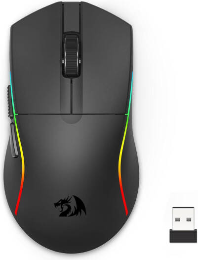 Redragon Deicide M816 Pro Wireless Gaming Mouse, 26,000 DPI, Tri-Mode, 61g Ultra-Light Mouse Gaming, 6 Full Programmable Buttons, Software Support, 200Hrs Battery Life, Black | M816-PRO