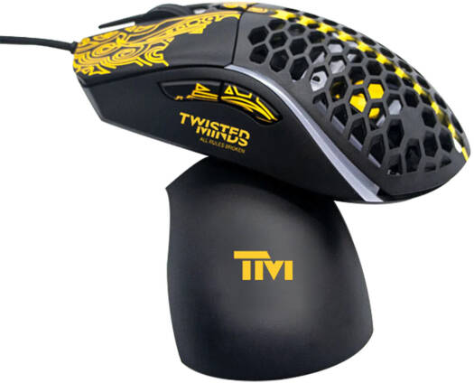 Twisted Minds COOLKNIGHT Wired Gaming Mouse, 7 Keys Mouse Button, 1000Hz Polling Rate, Adjustable DPI 1000 to 12000, Advanced Image Sensor, 1.8m Ultralight Weave Cable, Black | TM-COOLKNIGHT