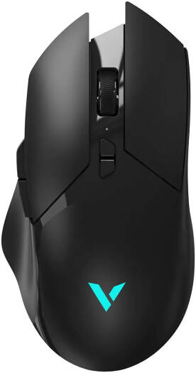 Rapoo Dual Mode Wireless/Wired Gaming Mouse, 12,000 DPI PAW3311 Sensor, RGB Lighting, 79 g Lightweight, Magnetic Receiver Storage, 100 Hour Battery Life, Black | V30L