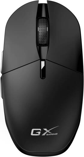 Genius Scorpion M8250 Wireless Rechargeable Gaming Mouse, 3200 DPI, Bluetooth/2.4G, 7-Color LED, 8 Backlight Modes, 6 Buttons, Adjustable DPI with AI Copilot, Black