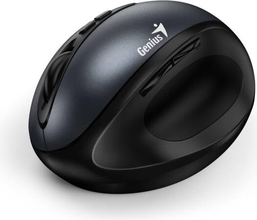 Genius Mouse Ergo 8300S Wireless Vertical Ergonomic Silent Mouse (Iron Grey)