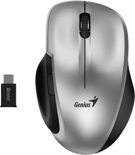 Genius Ergo 8200S Wireless Mouse, Ergonomic Design, Silent Click, Type C