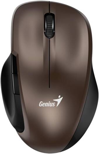 Genius Ergo 8200S Wireless Mouse, Ergonomic Design, Silent Click, Brown (CHOCOLATE)