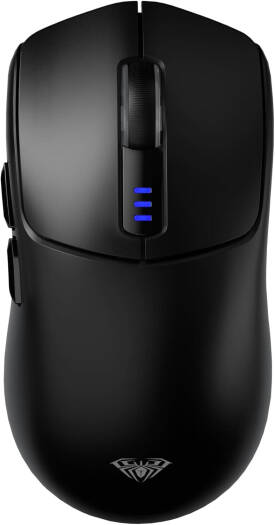 AULA SC580 Gaming Mouse, 3 Polling Rate, Up to 10000 DPI Level, 6 Programmable Buttons,Anti-Slip Stickers, Built-in 500mAh Rechargeable Battery, Tri-Mode Connection, Black | SC580-BLK