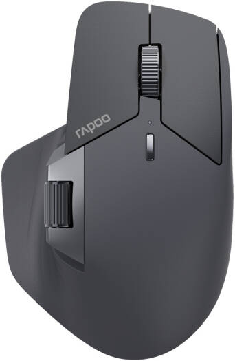 Rapoo MT760L Multi-mode Wireless Optical Mouse, 2.4 GHz, Bluetooth, Dongle, 10 Button Including Side Scroll-Wheel & DPI Switch, Up to 10m Range 4000 Adjustable DPI, Black | 12831