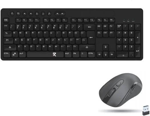 Redragon BS-7094 Wireless Gaming Keyboard and Mouse Combo, Compatible with MacOS, PC, Membrane Switch type, English - Arabic Layout, 10M Wireless Distance, Balck | BS-7094