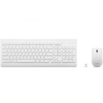 Lenovo 510 Wireless Combo Keyboard & Mouse, Island-style Keys for Better Accuracy, Optical Mouse With 1200 DPI Resolution, 2.4GHz Wireless Connectivity, English Arabic, White | GX30Z91077