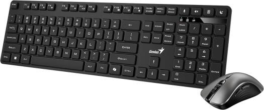 Genius KM-8216S Silent Keyboard and Mouse Set with AI Copilot Assistant, Voice Commands