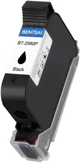 BENTSAI 2580P Handheld Inkjet Coding Printer, Portable Thermal Inkjet Printer for Barcodes, QR Codes, Batch Coding & Expiry Date Printing, Black | 2580P