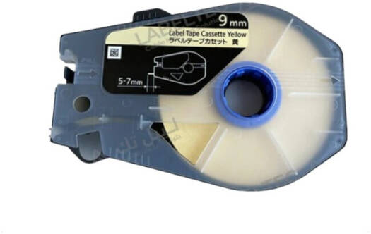 Canon Label Tape Cassette, Width 9mm for Canon MK-3000 & MK-5000, Yellow | Canon9mm-Yellow