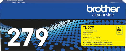 Brother TN279 Toner Cartridge, Up to 1200 Pages Yield, Yellow | TN279Y