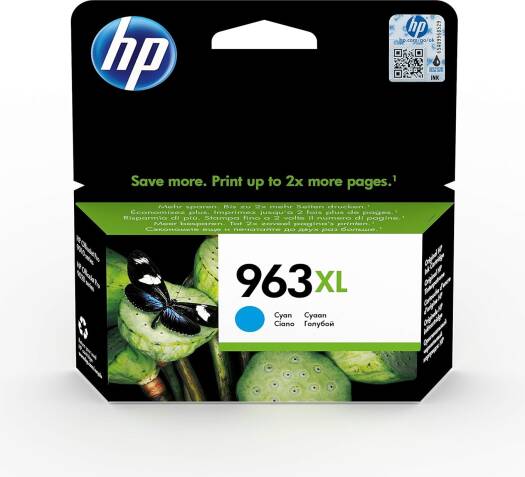 HP 963Xl High Yield Cyan Original Ink Cartridge 3Ja27Ae Works With HP Officejet Pro 9010, 9013, 9020, 9023 Printers, Xl-Pack of 5pcs