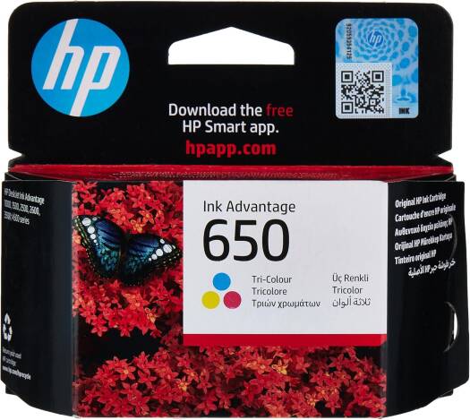 HP 650 Tri-Colour Original Ink Advantage Cartridge-Pack of 2pcs
