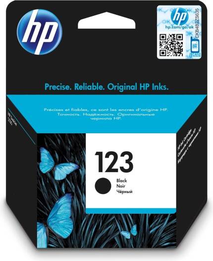 HP 123 Ink Cartridge Set, Black - F6V17Ae & Tri-Color - F6V16Ae-Pack of 10pcs