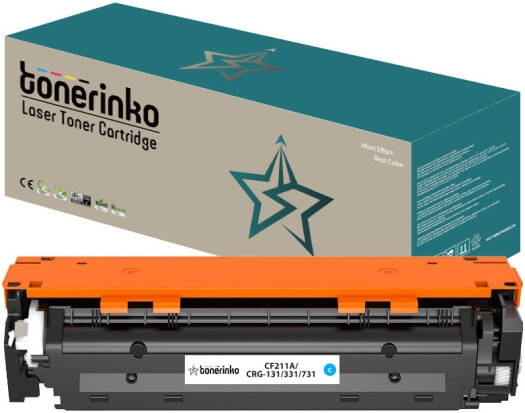 Tonerinko Toner Cartridge, Compatible with HP 131A, CF210A, CF211A, CF212A, CF213A, HP LaserJet Pro 200 Color M251nw, M251n, M276nw, M276n Printers (Cyan CF211A, CRG-131/331/731) | CF211A