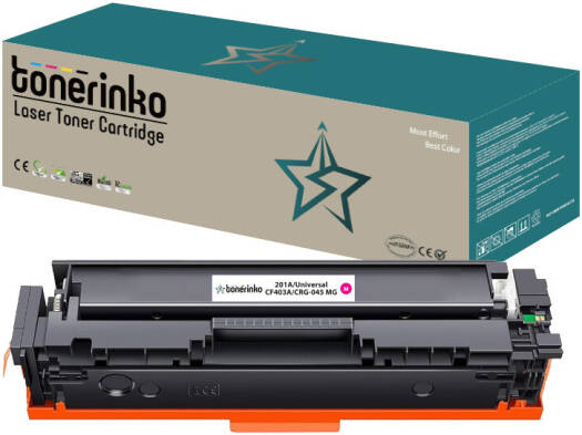 Tonerinko Compatible Toner Cartridge, for HP 201A CF400A CF401A CF402A CF403A, HP Color LaserJet Pro MFP M277dw, M252dw, M277n, M252n, M277c6 (Magenta 201A/Universal, CF403A/CRG-045 MG) | CRG-045 MG