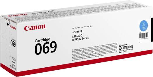 Canon 069 Cyan Toner Cartridge, Yields of 1,900 Pages