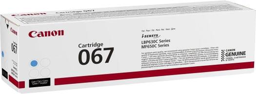 Canon 067 Cyan Toner Cartridge, Yields of 1,250 Pages