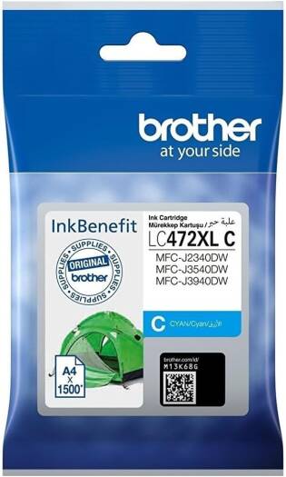Brother LC472XL High Capacity Ink Cartridge for Brother MFC-J2340DW Printer (Cyan)