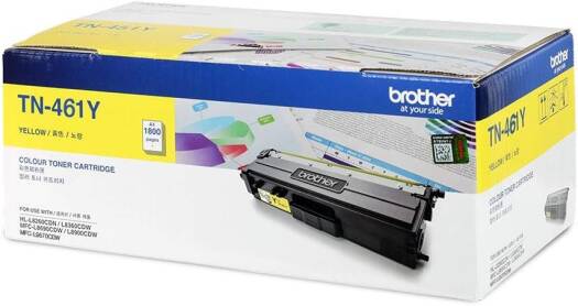 Brother Genuine TN-461Y Standard Yield Yellow Ink Printer Toner Cartridge, Prints up to 1,800 pages
