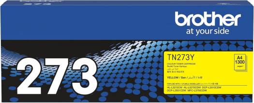 Brother Genuine TN273Y Standard Yield Yellow Ink Printer Toner Cartridge, Prints up to 1,300 pages-1pc