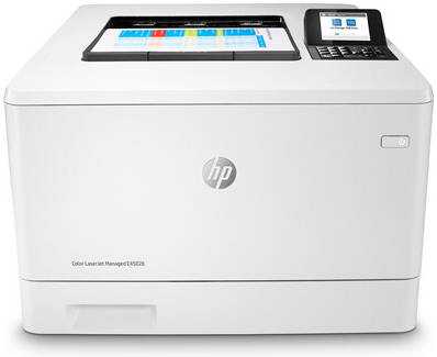 HP E45028d Color LaserJet Managed, Up to 27 ppm Print Speed, Up to 600x600 DPI, 6.85cm Non-Touch Control Panel with 24 Keypad, Automatic Two-Sided Printing, White | E45028dn