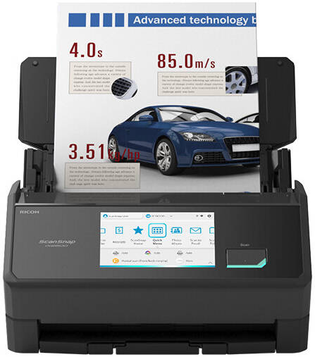 RICOH ScanSnap iX2500 Wi-Fi Enabled, Touch Screen Document Scanner, 45ppm Duplex Scanning, 100 Sheet ADF, 5 Inch Touchscreen, Wi Fi 6 And Bluetooth 5.2, Standard Edition, Black | PA03860-B101