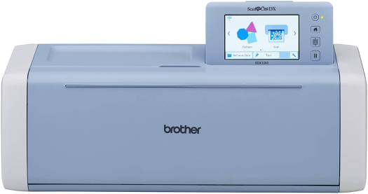 Brother ScanNCut SDX1200 Hobbyplotter with Scanner, 5" LCD Touch Display, 1300+ Built-in Designs &17 Fonts, True Auto Blades, Wireless LAN, Reads Most PES/PHC/PHX Embroidery Data, Blue | SDX1200