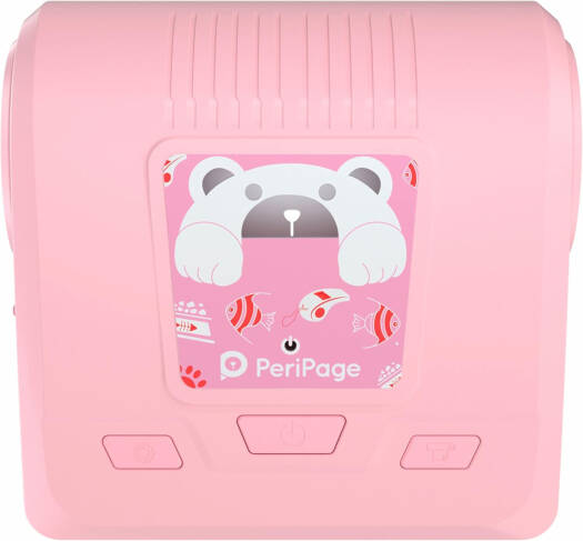 PeriPage A3 203dpi Sticker Printer, Mini Thermal Printer, A3 Sticker Maker Machine, Portable Bluetooth Pocket Phone Printer for Anatomy Flashcards, Journal, Notes, Kids Gift, Receipts, Pink | A3