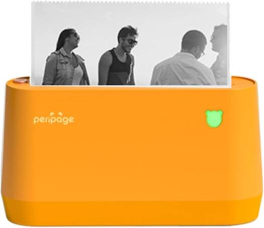 PeriPage A9sMax 304dpi Sticker Printer, Mini Thermal Printer, A9sMax Sticker Maker Machine, Portable Bluetooth Pocket Phone Printer, Orange | A9sMax