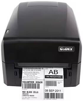 GoDEX GE300 4-Inch Thermal Transfer Barcode Label Printer 203 DPI with USB, Ethernet & Serial Connectivity, Black | GE300