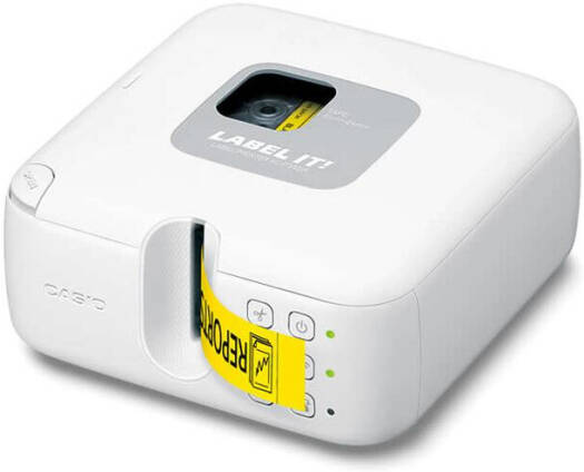 Casio Professional Wireless Label Printer for Office & Business Use, White | KL-P350W