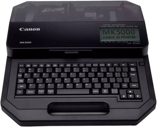 Canon MK5000 Cable ID Printer, 300 dpi Resolution, Thermal Transfer Technology, USB-A 2.0 | Bluetooth, Backlit Monochrome LCD Display, Black | MK5000