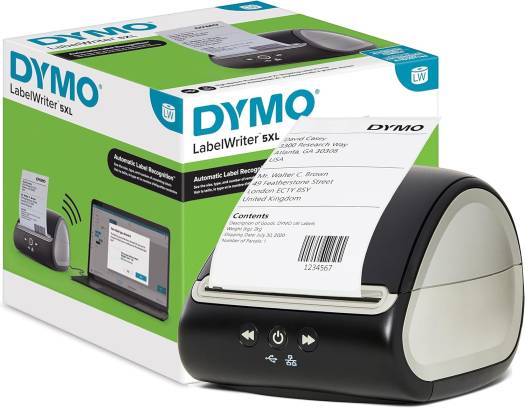 Dymo LabelWriter 5XL Label Printer Automatic Label Recognition Prints Extra-Wide Shipping Labels from Amazon, DHL & More Perfect for eCommerce Sellers UK 3 Pin Plug