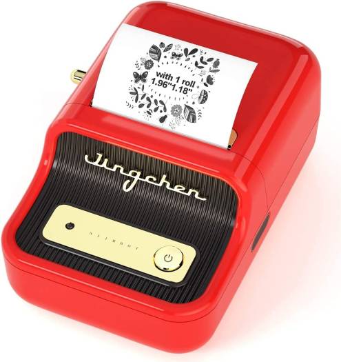 Niimbot B21 Portable Thermal Label Printer, For Clothing / Address / Business, Compatible with iOS & Android, 50x30mm Size, Edit Exclusive Labels, 1 Pack, Widely Use, Red | B21-RD