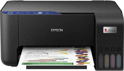 Epson Ecotank L3251 Home Ink Tank Printer, A4 Color 3-in-1 Printer with Wi-Fi Direct, 5760 x 1440 DPI Resolution, 10 Pages/min Print Speed, USB/WiFi, 100 Sheets Paper Tray Capacity, Black | C11CJ67419