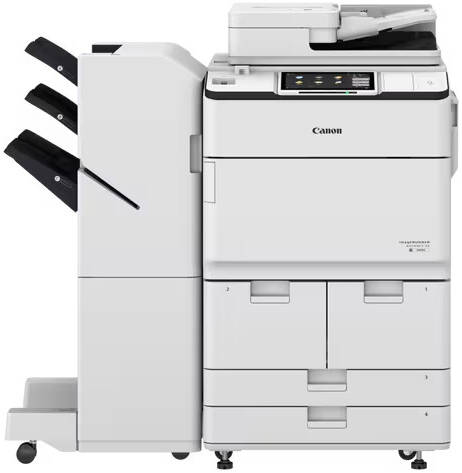 Canon imageRUNNER ADVANCE DX 8986 Printer, Up to 86 PPM Print/Copy Speed, 1200 x 1200 DPI Print Resolution, 10.1" Intuitive Touch Screen, 5000 Max Paper Capacity, Gray | 49500001AA