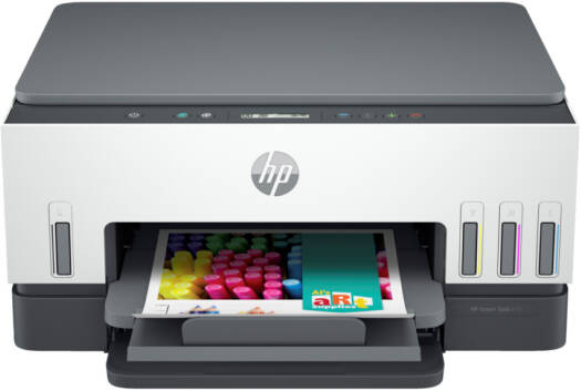 HP Smart Tank 670 All-in-One Printer, Print, Scan, Copy, Wireless, Scan To PDF, Fast Two-sided Printing, Up To 18,000 Black Or 8,000 Color Pages, White/Grey | 6UU48A