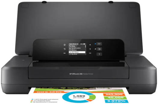 HP OfficeJet 202 Color Portable Mobile Printer, Easy Business Printing, Up to 9 ppm Print Speed, Up to 1200 x 1200 dpi, Up to 50 Paper Input, 1 USB 2.0; Wi-Fi, Black | N4K99C