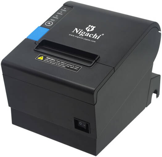 Nigachi NC-TP300 Direct Thermal Receipt Printer, 300mm/s POS Printer with USB, Serial, LAN, Auto Cutter & 80mm/58mm Paper Support, Black | NC-TP300