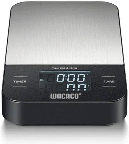WACACO Exagram Compact Coffee Scale, Weighing, Timer & Tare Function, Precise Measurement, 0.1g Accuracy, Wide Weighing Range, Up to 2kg, Unit Conversion g/oz/ml | WC-EXAGRAM-SCALE
