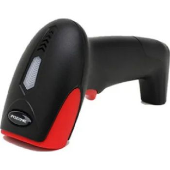 Pozone BS210 1D Hand Held Scanner, 32 Bit CPU, Fast Speed, Plug & Play, 1.2 Meters Anti Shock, Support All Common OS, IP54, Rotation 360 Scanning Angle, Black/Red | BS210 1D