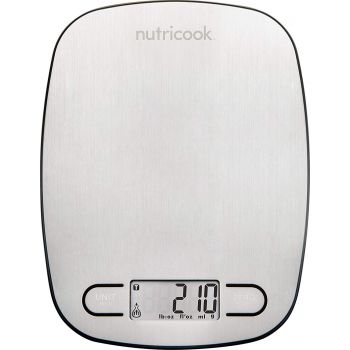 NutriCook Stainless Steel Food Scale For Baking And Cooking NC-KSE5 - Silver | NCKSE5
