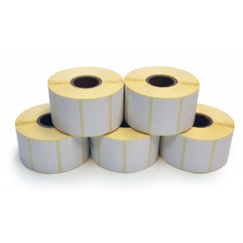 Oscar Sticker Label 38x25 mm for Barcode Label Printer, Direct Thermal & Thermal Transfer, 1000 Labels per Roll, Detail Size 38.1 x 25.4 mm,1 Inch Core (5 Rolls) | MLBOTH26160NW05