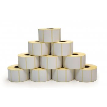 Oscar Sticker Label 38x25 mm For Barcode Label Printer, Direct Thermal & Thermal Transfer,1000 Labels per Roll ,Detail Size 38.1 x 25.4 mm,1 Inch Core (10 Rolls) | MLBOTH26160NW10