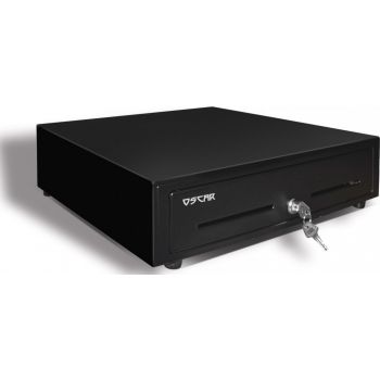 Oscar Point Of Sale POS Cash Drawer OCH-410 Heavy Duty Automatic-Open Bell Enabled RJ12 Printer interface Status Mirco Switch 5 Notes 8 Coins - Black | MCDEPS41100RB