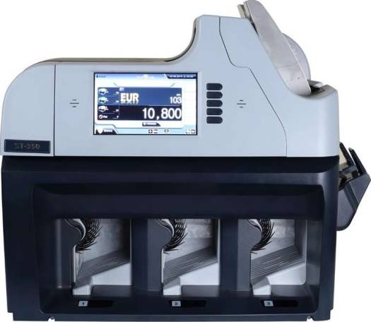 Hitachi ST-350, Money Counting Machine, 10 Currencies Currency, 7" Full color touch screen | ST-350