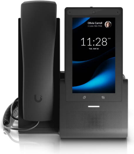 Ubiquiti UniFi G3 Touch Pro PoE Powered UniFi Talk Desktop VoIP Phone, 5″ HD Touchscreen, Dual GbE, Built In 5 MP Camera, Privacy Shutter, Wi Fi & Bluetooth, Hands Free Audio, Black | UTP-G3-TOUCH-PRO