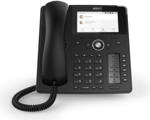 Snom D785N Desk Phone, 4.3 Inch TFT Colour Display 480 x 272 Pixels, 12 SIP Identities, Sensor Hook Switch, USB, 48 Self-Labeling Keys (12 Physical), Black | D785N
